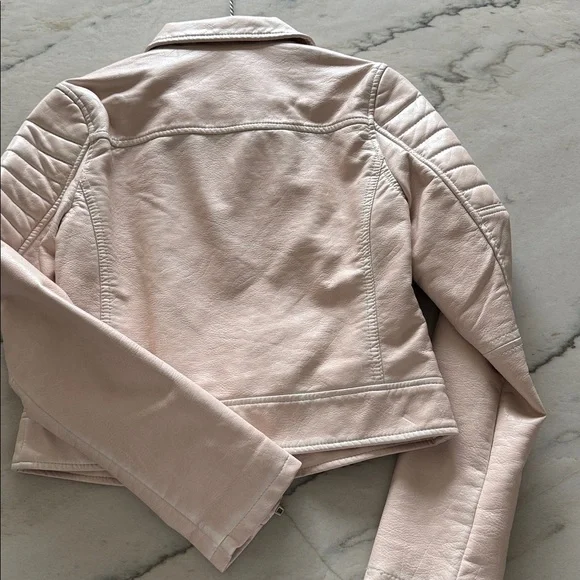 Blank NYC Light Pink Leather Jacket XS - Picture 3 of 3